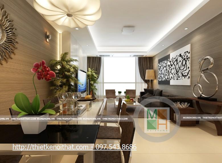 Thiết kế nội thất chung cư cao cấp KeangNam - Nhà Anh Trường